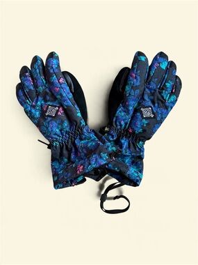 Burton Women’s Ski Gloves Floral Black & Blue